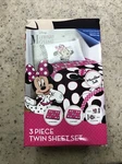 New Disney Minnie Mouse 3 Piece Twin Sheet Set Pillowcase Microfiber Bedding. Fixed Price $17.99.