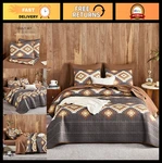 Southwestern Aztec Quilt Set - Reversible Lightweight Bedspread, 3 Pieces, King. Fixed Price $61.99.