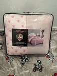 Ed Hardy Queen 5PC Pink Reversible Comforter Set Born Free Burning Heart Nwt. Fixed Price $99.99.