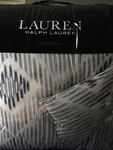 Ralph Lauren Austin Diamond 3PC King Comforter Set Grey Blue Bnip $385. Fixed Price $162.46.
