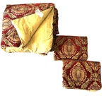 Croscill Imperial Empress Red Gold Medallion (3PC) Queen Comforter Set. Fixed Price $256.00.