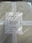 Full/queen Relaxed Linen Duvet Cover & Sham Set Petal Parchment. Fixed Price $150.00.
