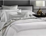 Hotel Collection King Comforter Cover 3 Piece Set Chain Link Embroidery White. Fixed Price $299.00.