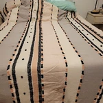 Hyde Lane Striped Textured Full/queen Comforter Set 100% Cotton Face Soft Polyes. Fixed Price $34.99.