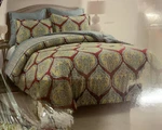 Lush Decor-harley Damask Reversible Comforter Red 5PC Set Full/ Queen. Fixed Price $61.43.