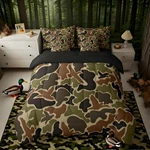 Duck Hunter Camo Bedding Set - Queen Size 7 Piece Bag. Fixed Price $89.99.