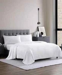 Martha Stewart Light Warmth Silk Filled Comforter, King White Long Staple. Fixed Price $149.99.
