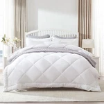Sleep Zone Reversible Queen Size Cooling Comforter, Soft Breathable Bedding Down. Fixed Price $19.99.