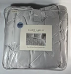 Laura Ashley Twin Xl Silver Gray Satin Pintuck Comforter Set Bedding Shams. Fixed Price $112.46.