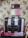 Betsey Johnson Black & Pink Hearts 8 Comforter Set W/ Matching Shower Curtain. Fixed Price $164.99.