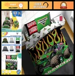 7-PIECE Kids Bedding Set Sunny Side Up Monster Jam Comforter, Sheets & Pillow. Fixed Price $125.99.