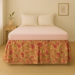 Dada Bedding Tropical Sunset Floral Shiny Pink Satin Soft Pleated Skirt. Fixed Price $14.24.