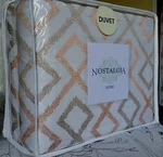 Nostalgia Darby Almond Diamond/ikat Embroidery Cream 3PC Queen Duvet Cover Set. Fixed Price $69.90.