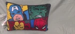 Marvel Avengers Decorative Pillow: Captain America, Hulk, Iron & Spider-man. Fixed Price $7.61.