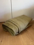 West Elm Olive Green Linen Blend Comforter Full/queen. Fixed Price $75.00.