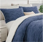 Bedelite Fluffy Queen Comforter Set - Super Soft Sherpa Navy *new*. Fixed Price $50.00.