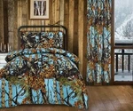 Twin Size 4 Pc Powder Blue Camo Comforter And Microfiber Sheets 1 Pillowcase. Fixed Price $80.93.