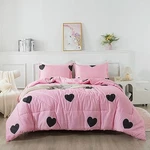 Girls Comforter Set Size - Blush Cute Love Heart Print Twin Pink. Fixed Price $41.68.