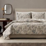 Jeremiah Brent Home 3PC King Floral 'palacio' Cotton Comforter Set Beige. Fixed Price $47.99.