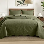Luxury Bedspread Set 3 Piece Quilted Coverlet Throw Queen King Size Bedding. Fixed Price $20.02.