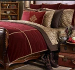 Vtg Ralph Lauren Venetian Court F/q Duvet Burgundy Velvet Jacquard Gold Trim. Fixed Price $399.00.