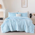 Byhofmly Light Blue Fluffy Girls Comforter Set TWIN(3PCS),. Fixed Price $82.77.