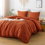 Andency King Size Comforter Set Burnt Orange, 3 Pieces Boho Terracotta Soft L.... Fixed Price $39.50.