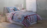Cannon Kids Full Queen Owls Nature Comforter Sham Bedding Set Pink Blue Stripe. Fixed Price $49.99.