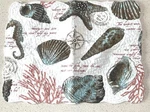 Quilted Standard 1 Pillow Sham Sea Shells Coral Ocean Themed Pink Back Pre-own. Fixed Price $11.95.