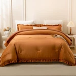 Move Over Caramel Velvet Comforter Set Queen, Ruffled Fluffy Plush Bedding Wi.... Fixed Price $64.61.