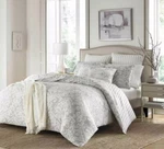 Stone Cottage Comforter Set King-size 3-PIECE Floral Reversible Cotton Gray. Fixed Price $76.00.