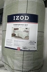 Izod, Green Plaid Comforter Set With Pillow Sham Twin New Bag. Fixed Price $69.95.