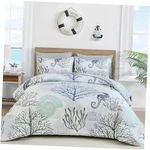 Comforter Beach Theme Bedding Set, 7 Pieces Ocean Nautical King Coastal. Fixed Price $57.49.