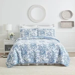 Laura Ashley Home - Queen Quilt Set, Reversible Cotton Bedding With Matching Sha. Fixed Price $95.31.
