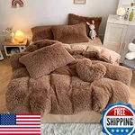 Roscloud Faux Fur Kids Coffee Comforter Set Twin/full 3PC Plush Warm Bedding. Fixed Price $70.81.