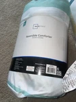 Mainstays Twin/twin Xl Reversible Comforter Mint Stripe 66X90 Inch. Fixed Price $26.00.