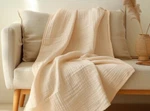 100% Organic Cotton Muslin Blanket By Sleep & Beyond. Fixed Price $199.00.