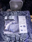 New Addison Park Aubrey 9 Piece Comforter Set, Queen. Navy. Fixed Price $100.00.
