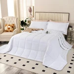 Oversized King Comforter Set, 128X120 Reversible Lightweight All-season White. Fixed Price $108.99.