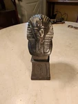 Antique King Tut Egyptian Paper Weight Souvenir Statue Oxidized Metal GR8 Detail. Fixed Price $45.00.