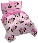 Jay Franco Disney Minnie Mouse Hearts Love 4 Piece Twin Bed Set - Includes .... Fixed Price $105.86.