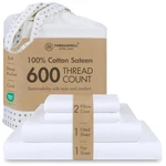 Luxury 600 Tc King Bed Sheets Set - Cooling Sateen Weave. Fixed Price $134.39.