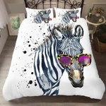 Great Zebras Wear Cool Glasses 3D Quilt Duvet Doona Cover Set Pillow Case Print. Fixed Price $74.95.