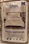 Sleep Happy Bliss Bedding White 3 Pc. Queen Comforter W/2 Pillow Shams Set New. Fixed Price $32.99.