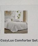 Cozylux King Comforter Set White, 7 Pieces Bag Soft Bedding. Fixed Price $59.00.