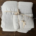 West Elm Heathered Linear Comforter Gray King/ck Sham Nwot. Fixed Price $189.99.