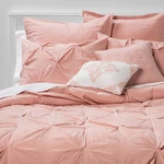 8PC Pinch Pleat Comforter Set - Threshold. Fixed Price $43.99.