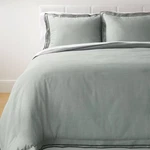 California King Double Flange Merrow Stitch Duvet Cover & Sham Set Light. Fixed Price $37.39.