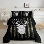 Deer Camo Comforter Queen Antlers Hunting Bedding Sets Teen Boys.... Fixed Price $65.74.