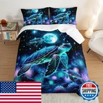 Uevbf Sea Turtle Comforter Kids Bedding Set Full Sizeglowing Waterweed Moon. Fixed Price $78.55.